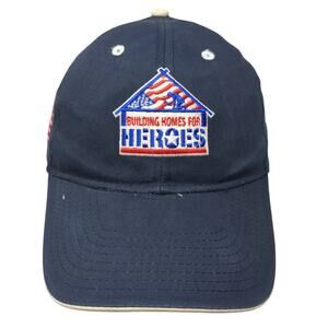 Building Homes For Heroes Strapback Baseball Cap Blue One Size Patriotic Hit